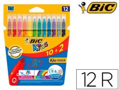 MARCADOR BIC KIDS COULEUR ESTOJO DE 10+2 CORES TINTA BASE DE