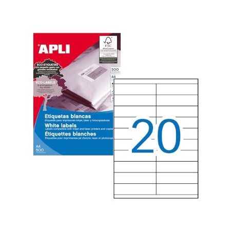 Etiquetas 105x29 Apli 500 Folhas A4 10000un / Papeis e Trans