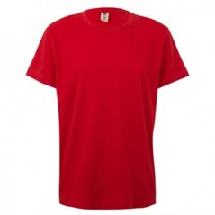 10un T-Shirt Criança Algodão 155g Vermelho Tamanho 7/8