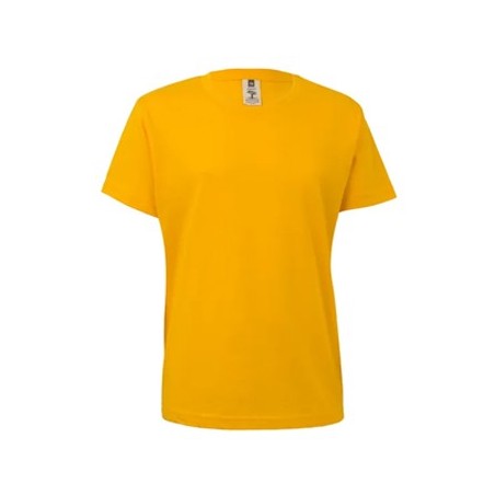 10un T-Shirt Criança Algodão 155g Amarelo Tamanho 7/8