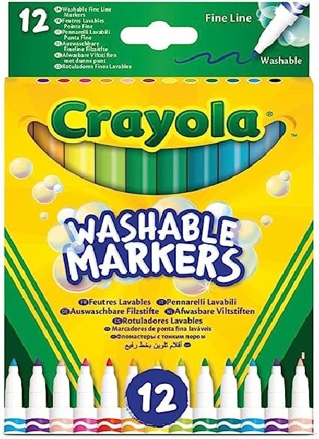 Crayola - Washable Markers Fine Line 12x