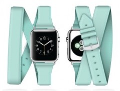 Griffin - Uptown Leather Band Apple Watch (38mm-seafoam)
