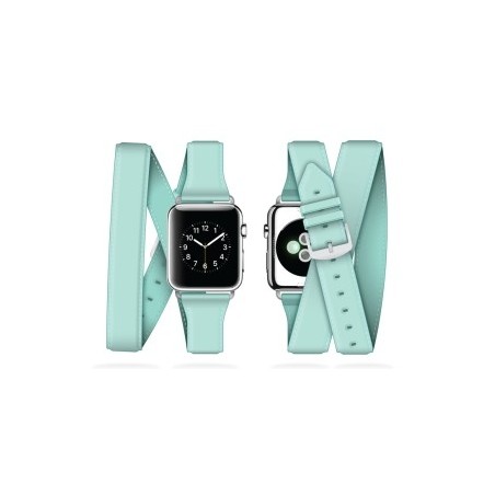 Griffin - Uptown Leather Band Apple Watch (38mm-seafoam)