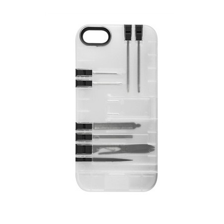 IN1 - Multi-Tool case iPhone 5/5s/SE (clear/black tools)