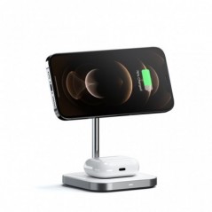 Satechi - Aluminum 2-in1 Magnetic Wireless Charg. Stand