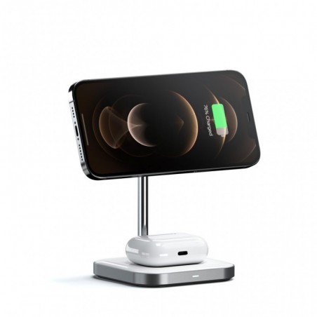 Satechi - Aluminum 2-in1 Magnetic Wireless Charg. Stand