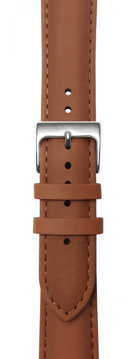 Withings - Pulseira cabedal 20mm (brown/steel)