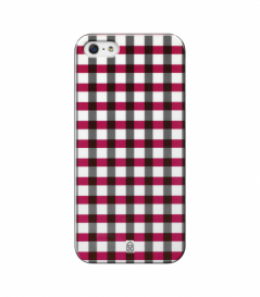 Case Scenario - Boy&Girl clip-on iPhone 5/5s/SE (red check)