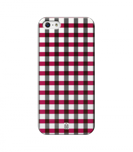 Case Scenario - Boy&Girl clip-on iPhone 5/5s/SE (red check)