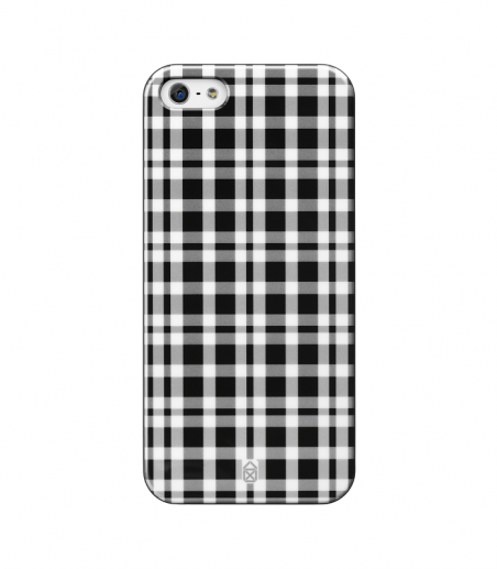 Case Scenario - Boy&Girl clip-on iPhone 5/5s/SE (grey check)