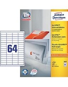 Avery Zweckform - Etiquetas Multi-Function 3667 (64x)