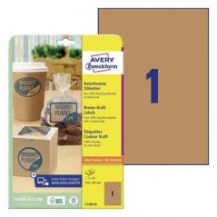 Avery - Brown Craft Labels L7109-25 (A4 1x)