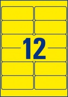 Avery - Heavy Duty cor amarela L6107 (12x)