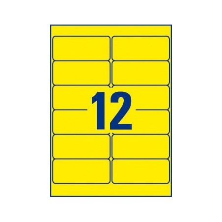 Avery - Heavy Duty cor amarela L6107 (12x)