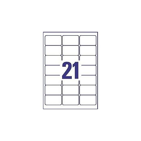 Avery - L7560-25 (Etiquetas 21/folha - Clear)