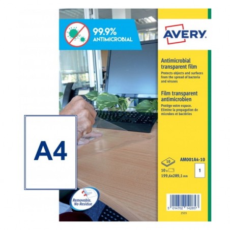 Avery - Etiquetas antibacterianas A4 (1x)