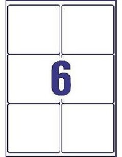 Avery - L7166-100 (Etiquetas 6/folha)