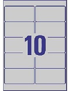 Avery - Heavy Duty Metallic L6012  (10x etq/folha)