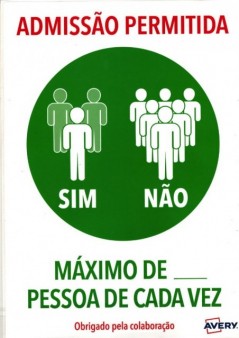 Avery - Covid A4 - Admissão permitida