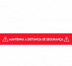 Avery - Covid Rectangular Label (distância segur, red)