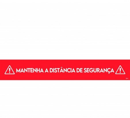 Avery - Covid Rectangular Label (distância segur, red)