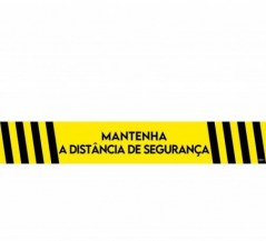 Avery - Covid Rectangular Label (distância segur, yellow)
