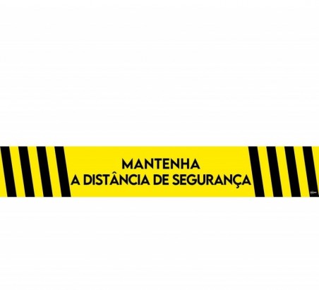 Avery - Covid Rectangular Label (distância segur, yellow)