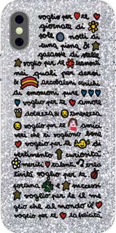 Silvia Tosi - Quotes Case iPhone X/XS (glitter voglio)