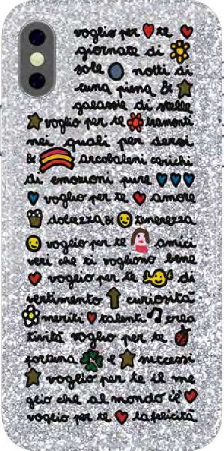 Silvia Tosi - Quotes Case iPhone X/XS (glitter voglio)
