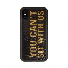 Benjamins - Sequins Quote iPhone X/XS (can't sit with us)