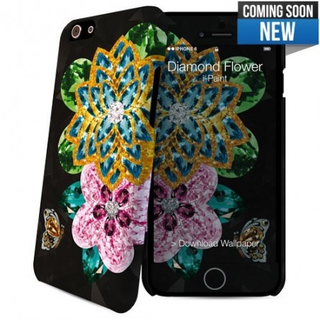 i-Paint - Hard Case+Skin iPhone 6/6s (diamond flower)