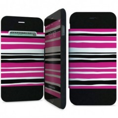 i-Paint - Folio Case iPhone 6/6s (pink stripes)