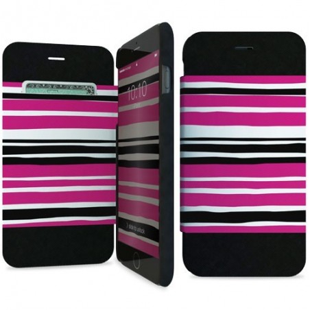 i-Paint - Folio Case iPhone 6/6s (pink stripes)