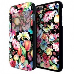 i-Paint - Double Case iPhone 6/6s Plus (black flower)