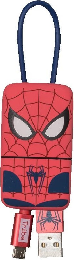 Tribe - Cabo keyline USB-microUSB Marvel (spiderman)