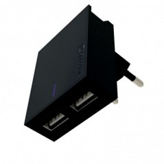 Swissten - Travel Charger Smart IC 3A 2xUSB (black)