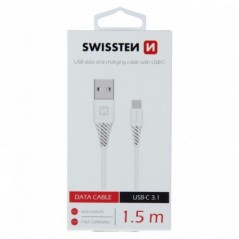 Swissten - Cable USB - USB-C Fast Charging (1.5m-white)