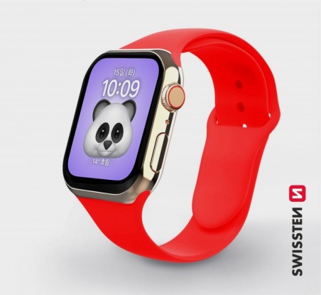 Swissten - Silicone Band for Apple Watch 42-44mm (red)