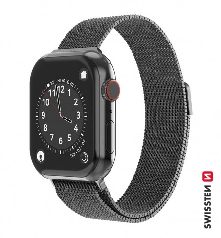 Swissten - Mesh Band for Apple Watch 38-40mm (black)