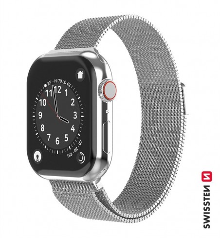 Swissten - Mesh Band for Apple Watch 42-44mm (silver)