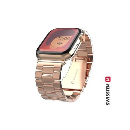 Swissten - Metal Band for Apple Watch 42-44mm (rose gold)