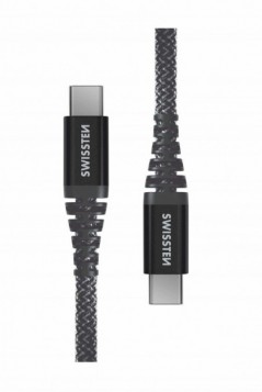 Swissten - Cabo Kevlar USB-C - USB-C 1.5m (antracite)