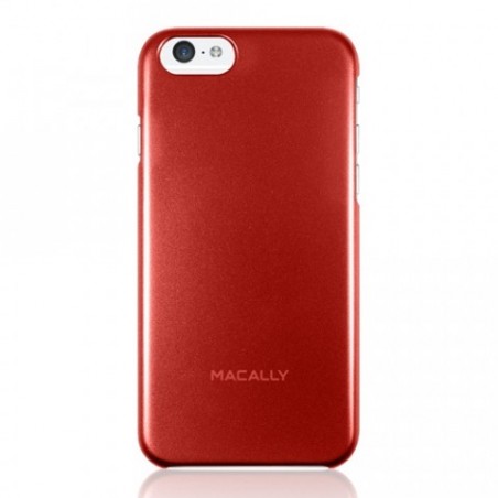 Macally - Metallic Snap-on Case iPhone 6/6s (red)
