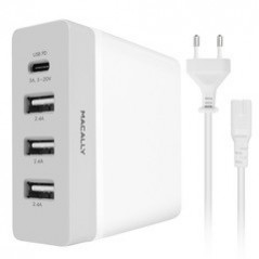 Macally - AC Charger 72W (3xUSB + USB-C)