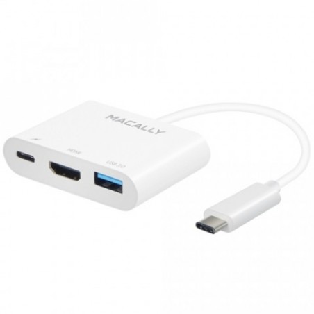 Macally - Adaptador USB-C - HDMI 4K (+ USB e USB-C)