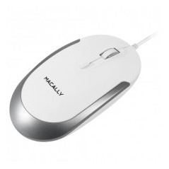 Macally - Rato DynaMouse USB (white/silver)