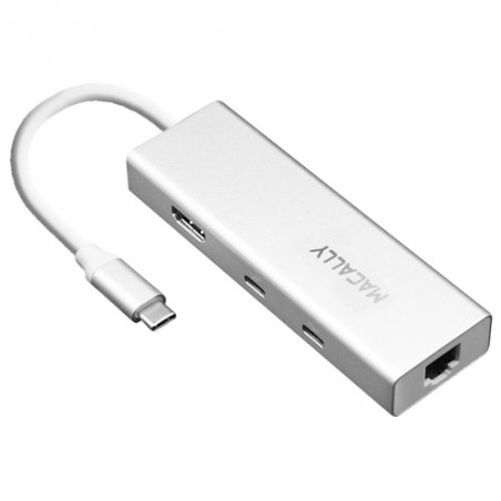 Macally - Aluminium 6-in-1 USB-C multiport hub