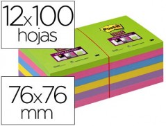 CADERNO DE NOTAS ADESIVAS POST-IT SUPER STICK ULTRA 76X76 MM