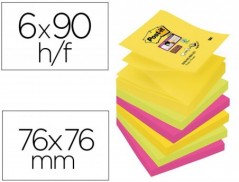 BLOCO DE NOTAS ADESIVAS POST-IT SUPER STICKY 76X76 MM COM 90