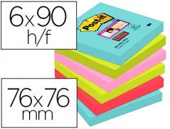BLOCO DE NOTAS ADESIVAS POST-IT SUPER STICKY 76X76 MM COM 90